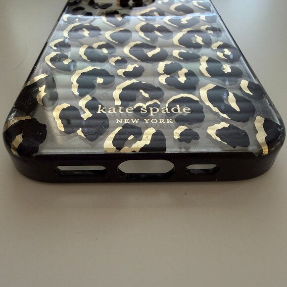 Kate Spade Case Apple iPhone 14 Pro Leopard Print Crossbody Faux Quilted Leather - Picture 7 of 16